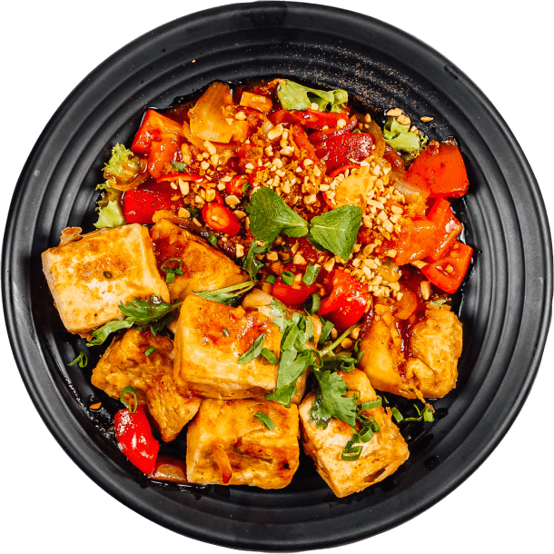 Delicious healthy meal presentation
